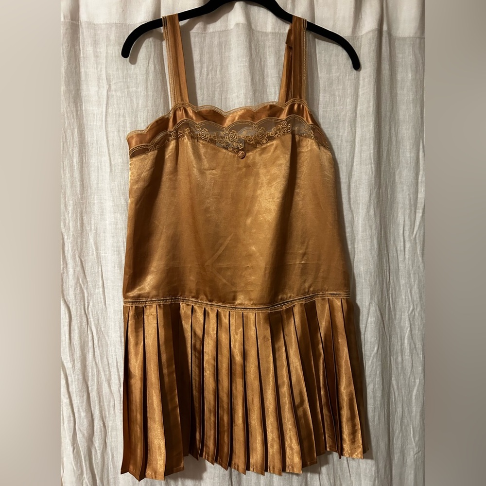 Vintage mini dress champagne colored